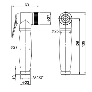 Лейка для гигиенического душа Paini 53CR174KITshower - фото 8480
